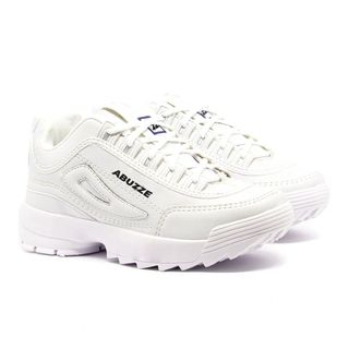 Tênis Masculino Casual Abuzze Ruptor Branco Confortável Academia Caminhada