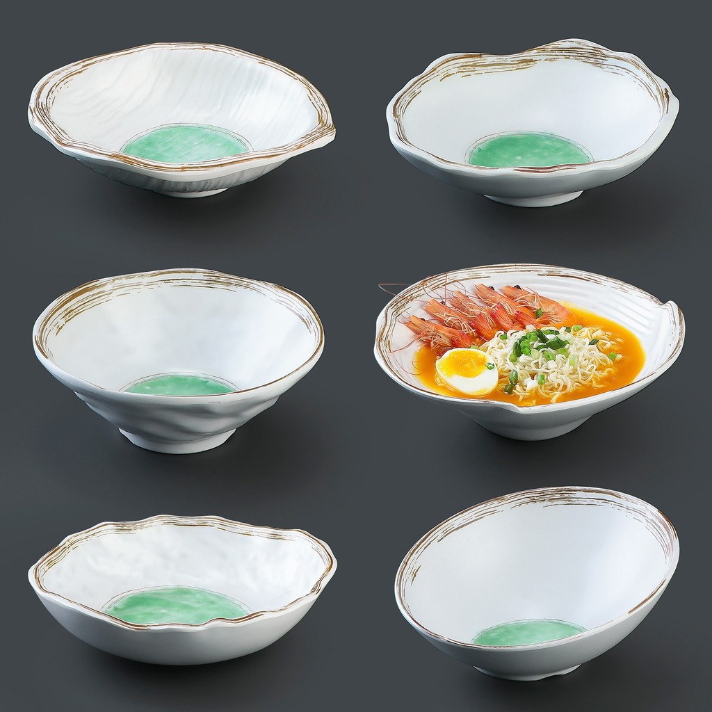 Tigela de macarrão japonesa de melamina Loja de macarrão Tigela especial Imitação de porcelana Restaurante Criativo Tige