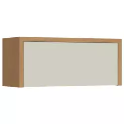Armário Aéreo p/ Cozinha Condessa c/ 1 Porta Basculante 80cm Carvalho/Cinza - Nesher