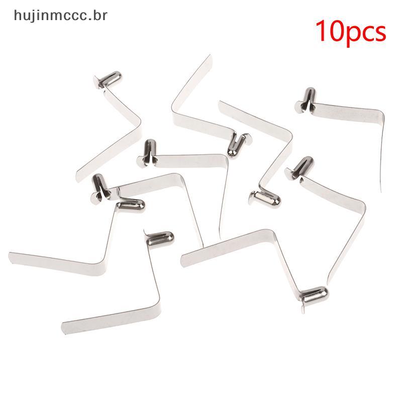 hujin 10 Pçs Clipes De Mola Tubo Loing Pino Push Clip Para Tenda Pólo Caiaque Paddle 6mm Board Acessórios Acampamento br