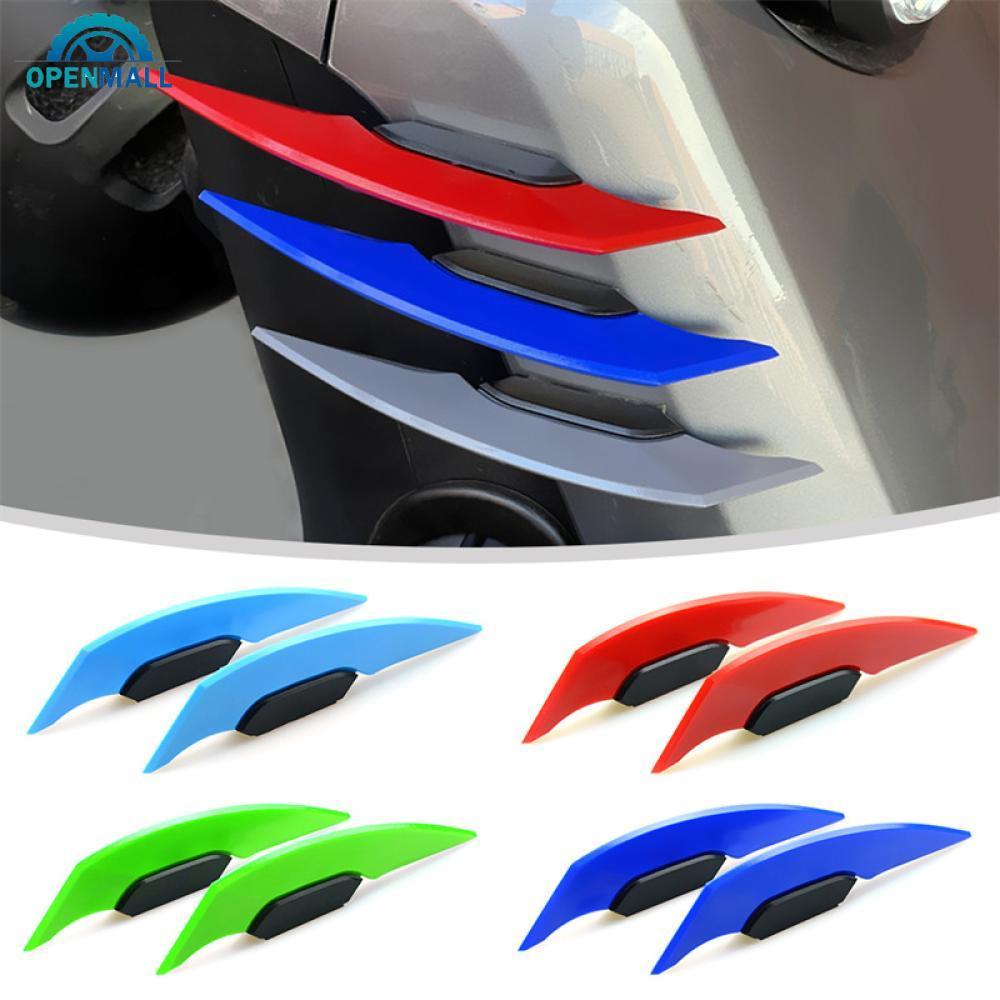 OPENMALL 2 Peças Universal Motocicleta Winglet Aerodinâmico Spoiler Asa Com Adesivo De Decoração C4Z4