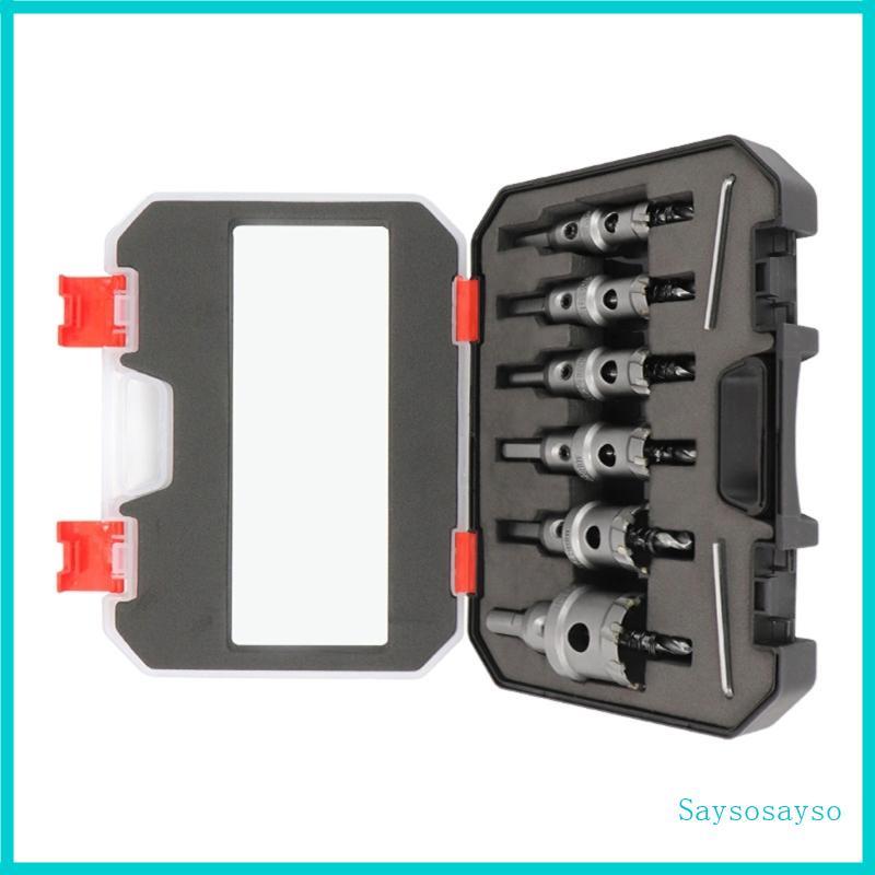 Saysosayso Conjunto Cortador Furo Metal Preciso, Ferramenta Corte 8 Peças Para Chapa Metálica