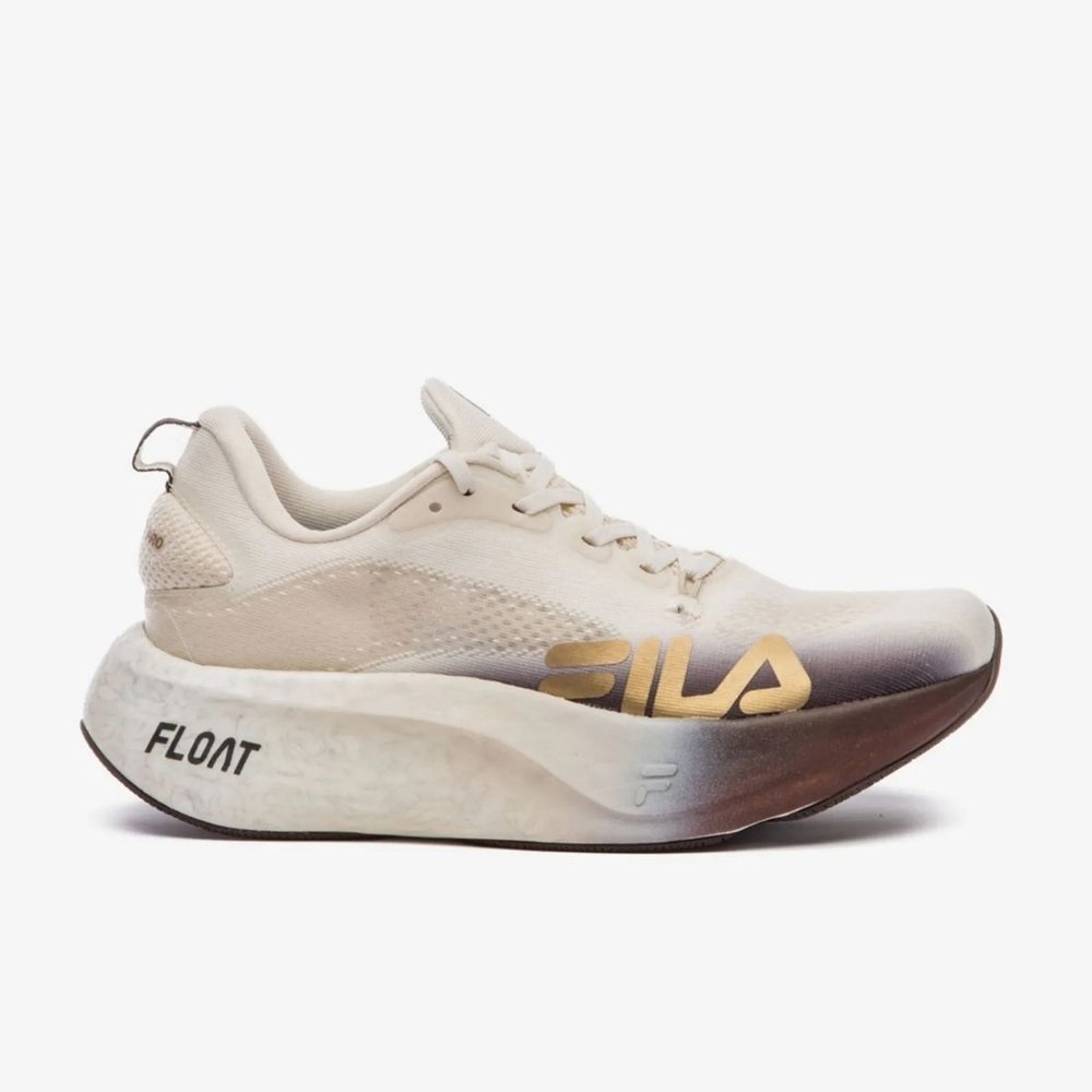 Tênis Fila Float Maxxi 2 Pro Masculino Bege Running Leve Amortecido Alta Performance