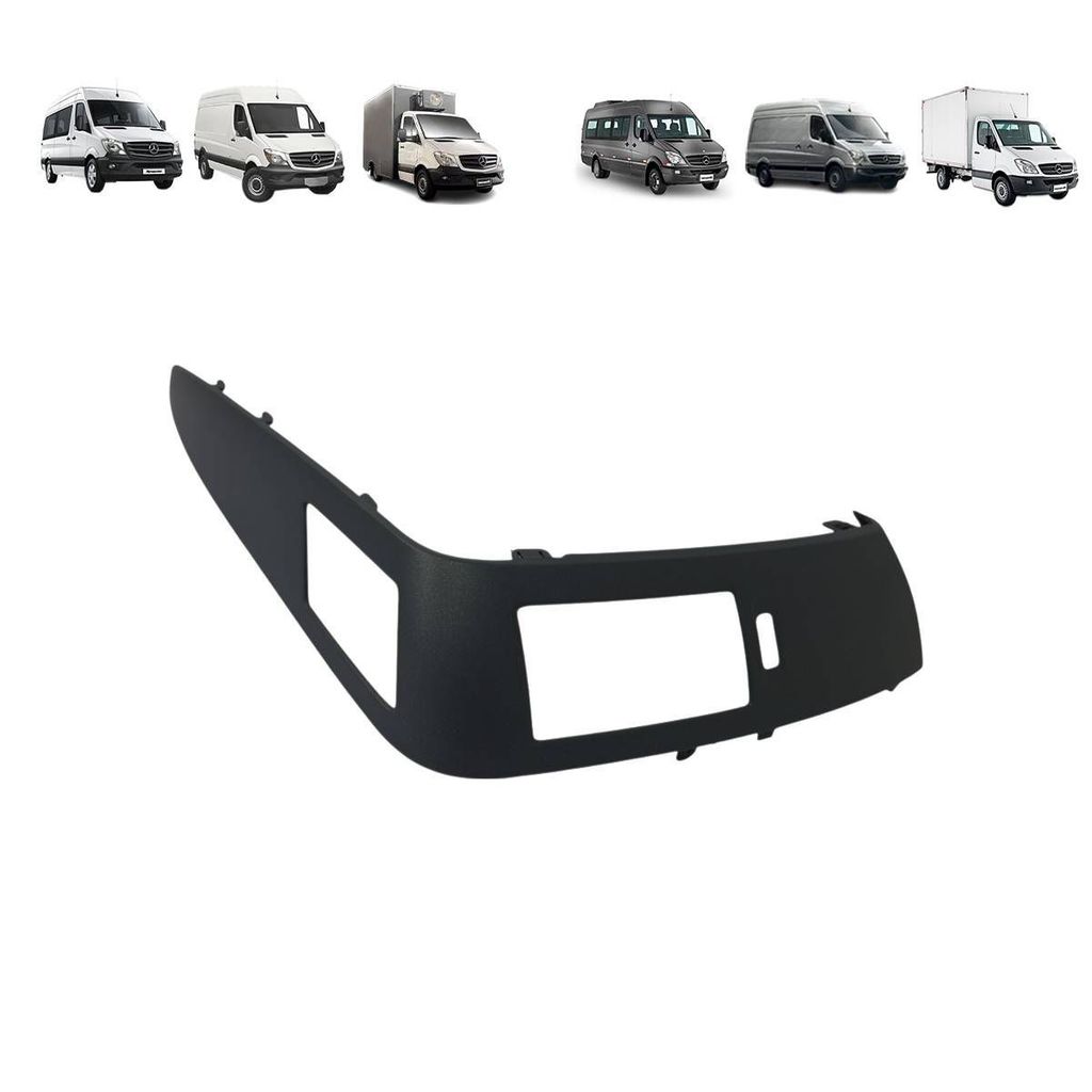 MOLDURA ALETA AR PAINEL MERCEDES BENZ SPRINTER 2012 A 2019 (COR CINZA) LADO DIREITO - 9066890137