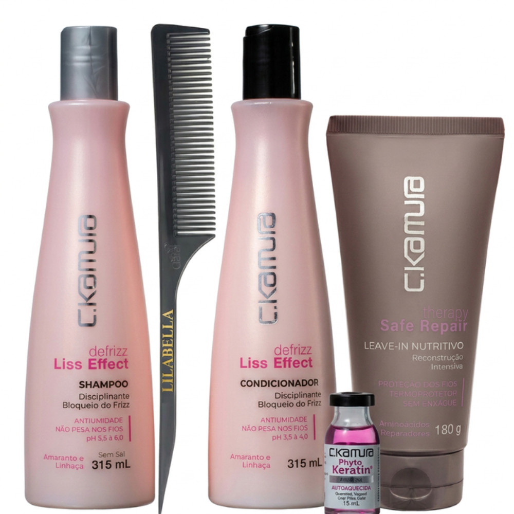 Kit Amino Defrizz C.Kamura Safe Repair Total+Pente Lilabella
