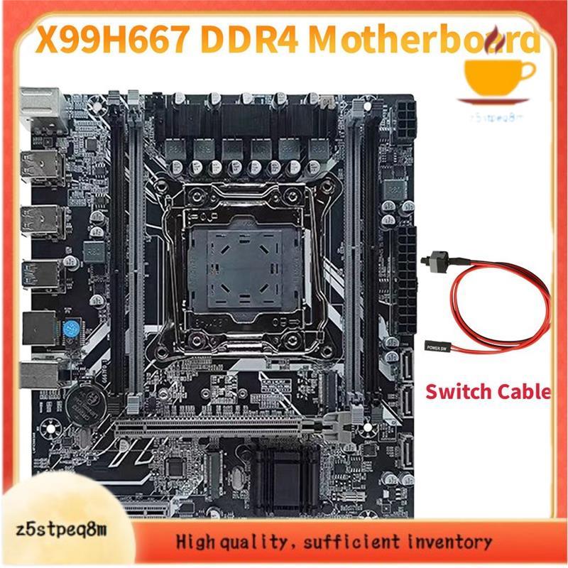 X99H667 DDR4 Placa-Mãe LGA 2011-3 H81/B85 Chip Suporta 4X DDR4 RAM M . 2 NVME Gigabit Ethernet X99 De Desktop