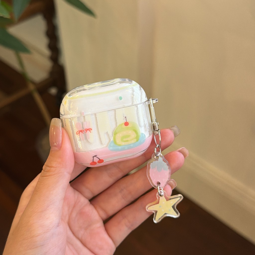 Capa ins Para AirPods , Protetora Fone De Ouvido Apple , Corrente Fofa De Desenho Animado Adequada 4 1/2 Pro/2 3 Antider