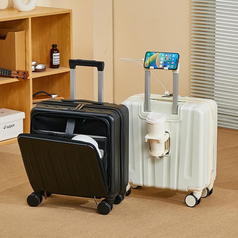 Abertura frontal multifuncional bagagem trole caso feminino 60cm grande capacidade roda Universal viagem senha embarque