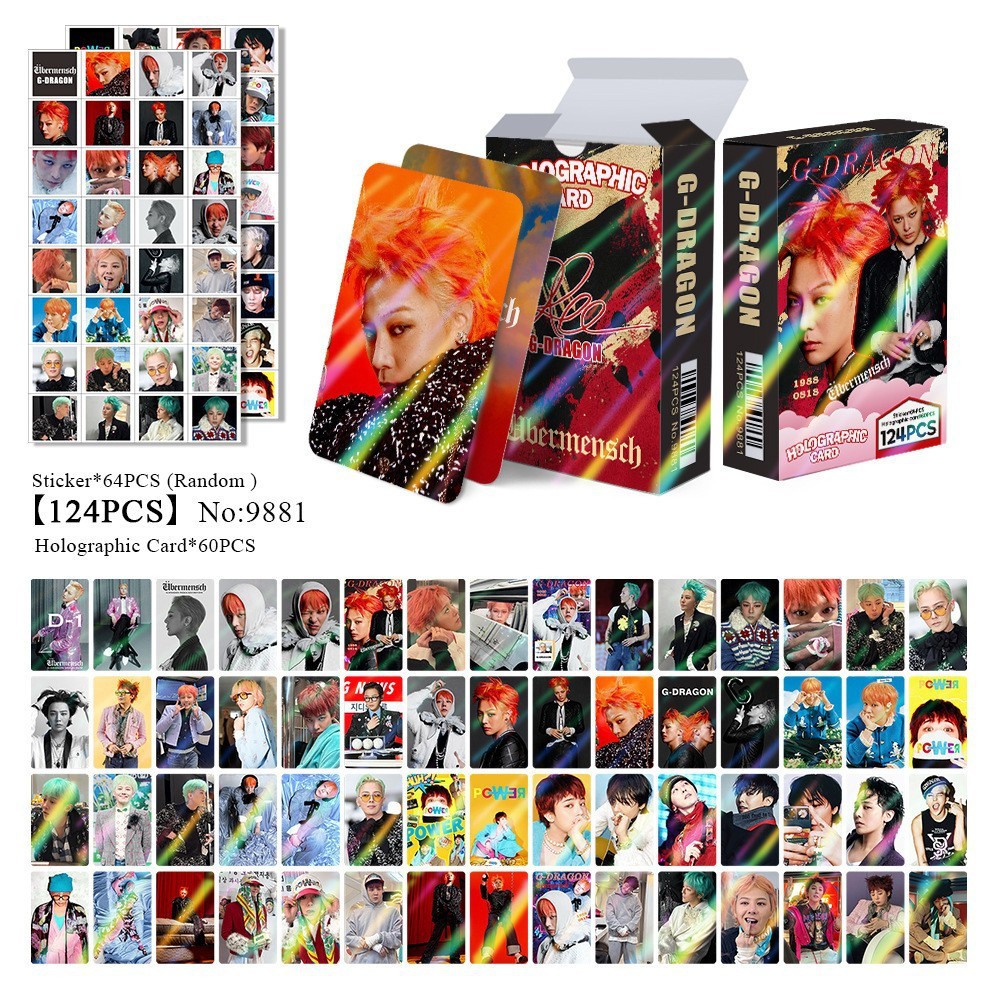 124 cartões Laser BIGBANG Kwon Ji-dragão cartões Flash estrela KPOP mercadoria LOMO cartões fotográficos