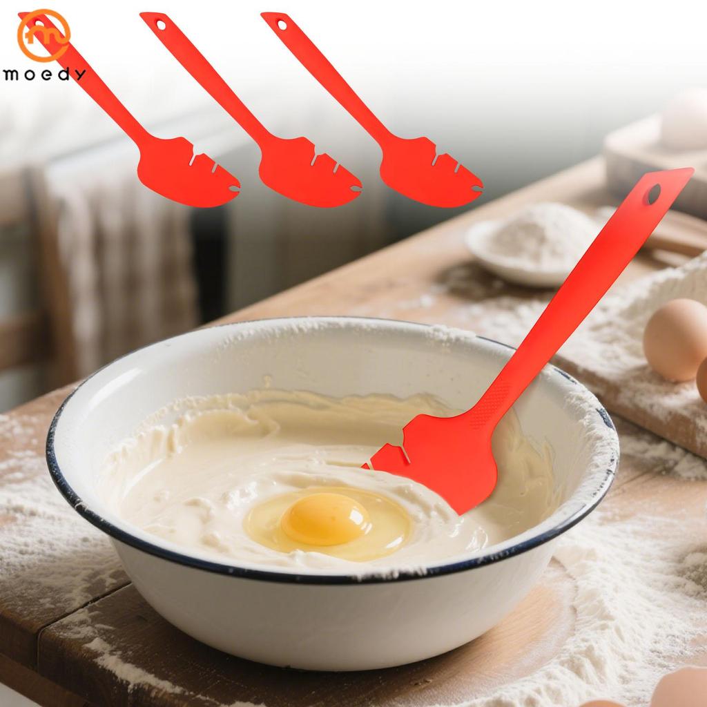 3 Pçs Espátula De Silicone Misturador Batedor Raspador Com Entalhe Resistente Ao Calor SHOPSKC2592