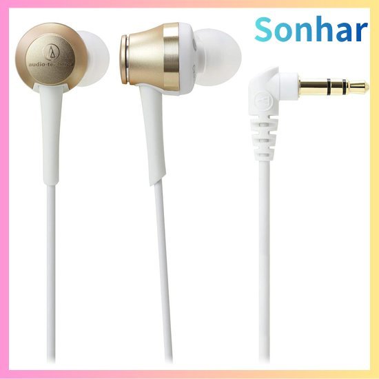 Fones de ouvido intra-auriculares Audio-Technica, compatíveis com áudio de alta resolução. [Direto Do Japão]