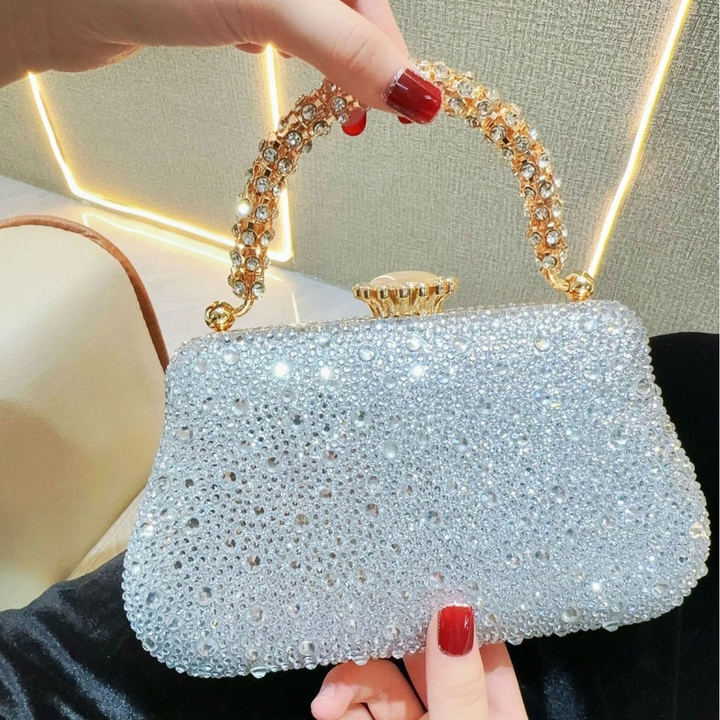 Novo requintado saco de jantar diamante-cravejado saco de embreagem senhoras Cheongsam saco celebridade banquete bolsa s