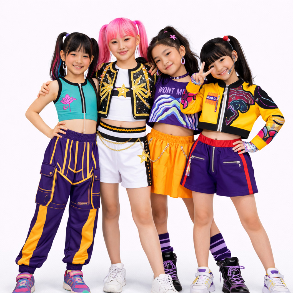 Fantasia Guerreiras do KPop Mira K-Pop Luxo Dança Show Roupa Rumi Zoey Mira Meninas Cosplay Festa Huntrix Aniversário
