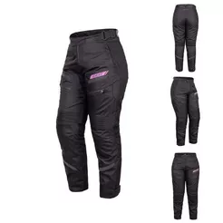 Calça Texx Strike V3 Lady Feminina Preta e Rosa Motociclista