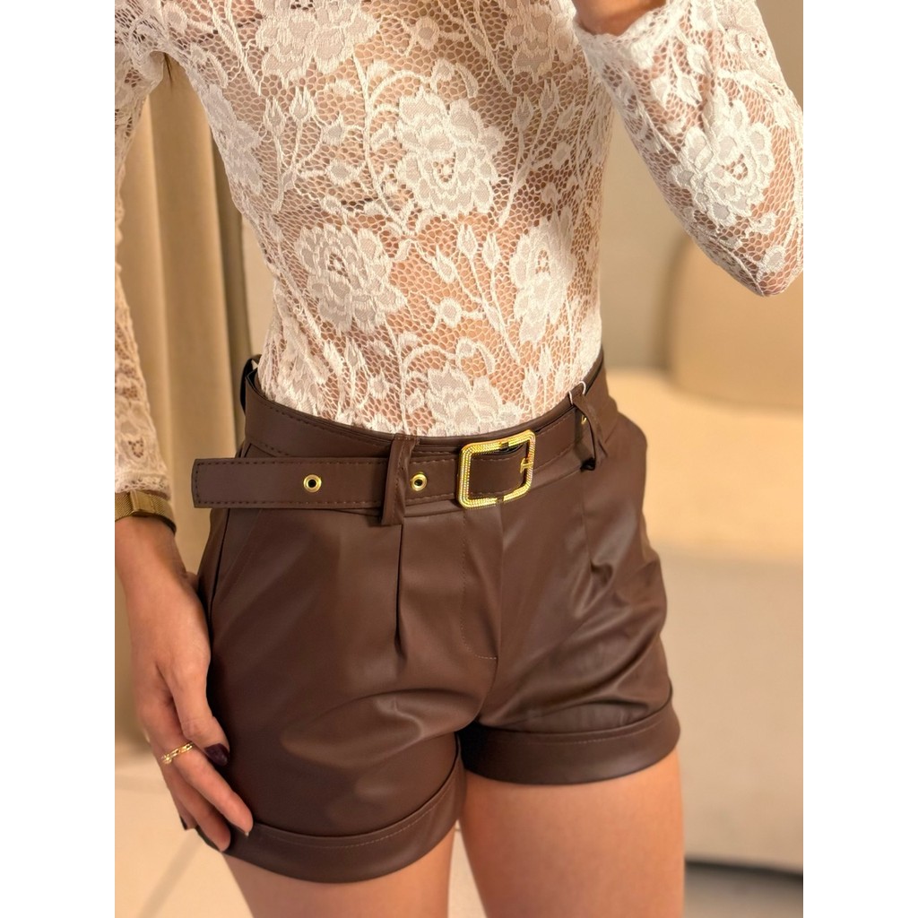 Short Couro Sofia