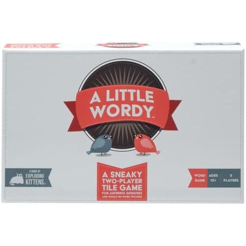 Exploding Kittens A Little Wordy 2 Players - Ages 10+ - 15 Minutes to Play - Letter Tile Word Game - Couples Game, Date 