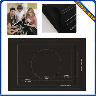 Tapete de armazenamento de quebra-cabeça de feltro preto 120 x 80 x 0.15 cm pode conter quebra-cabeças 2.000 peças duráv