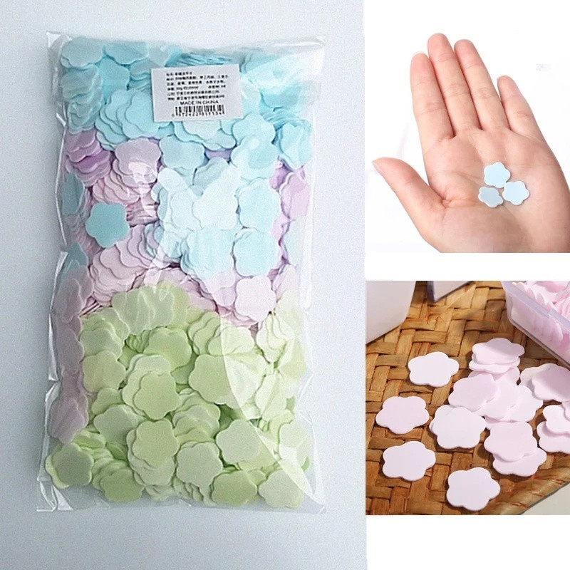 1000 unidades de sabonete líquido portátil/sabonete de papel descartável/folhas de sabonete em espuma mini/para uso em v