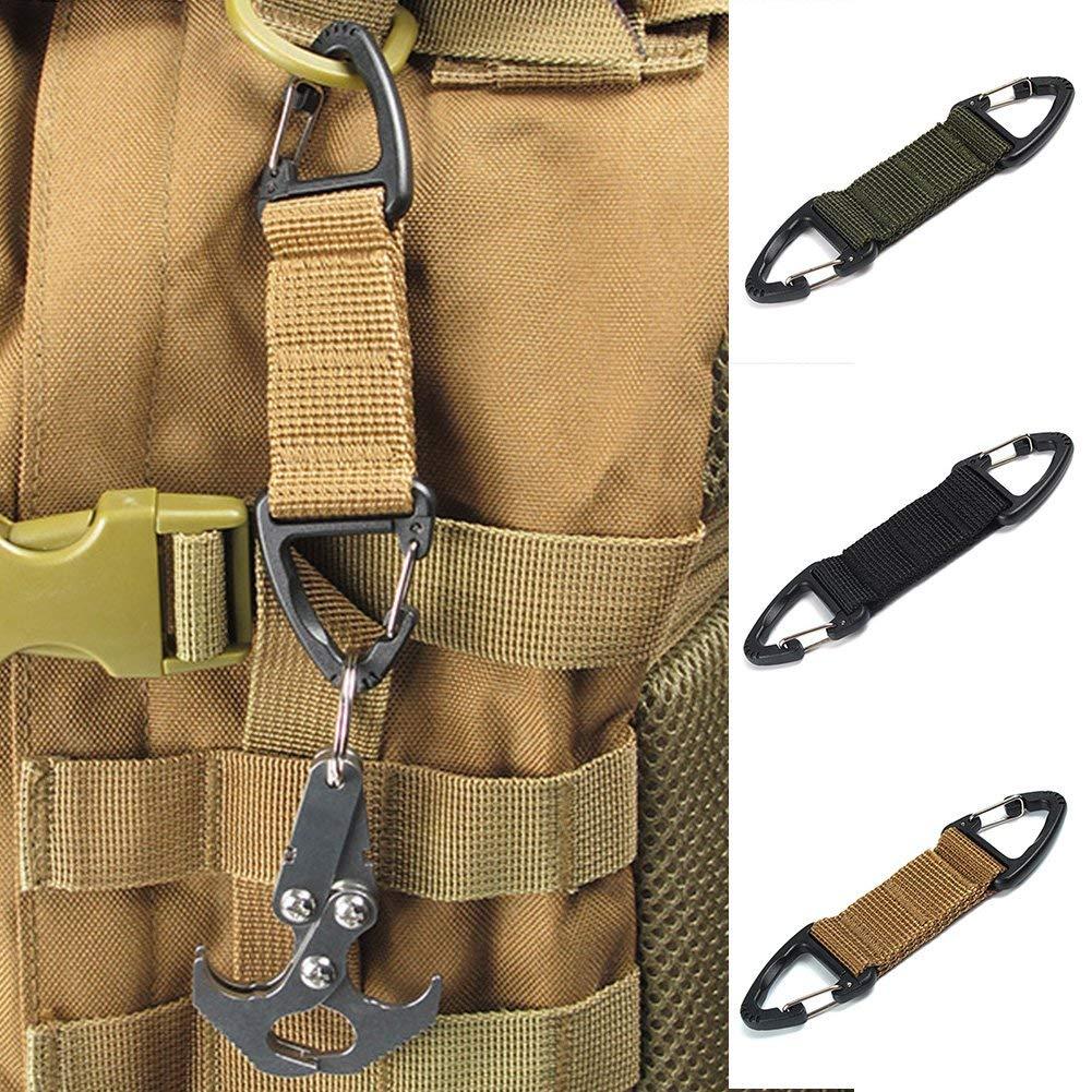 Ao ar livre tático em dois sentidos triângulo fivela gancho fivela náilon Webbing gancho rápido mosquetão mochila MOLLE