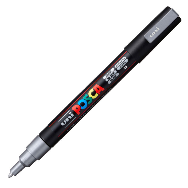 Caneta Posca PC-3M Prata Uni-Ball