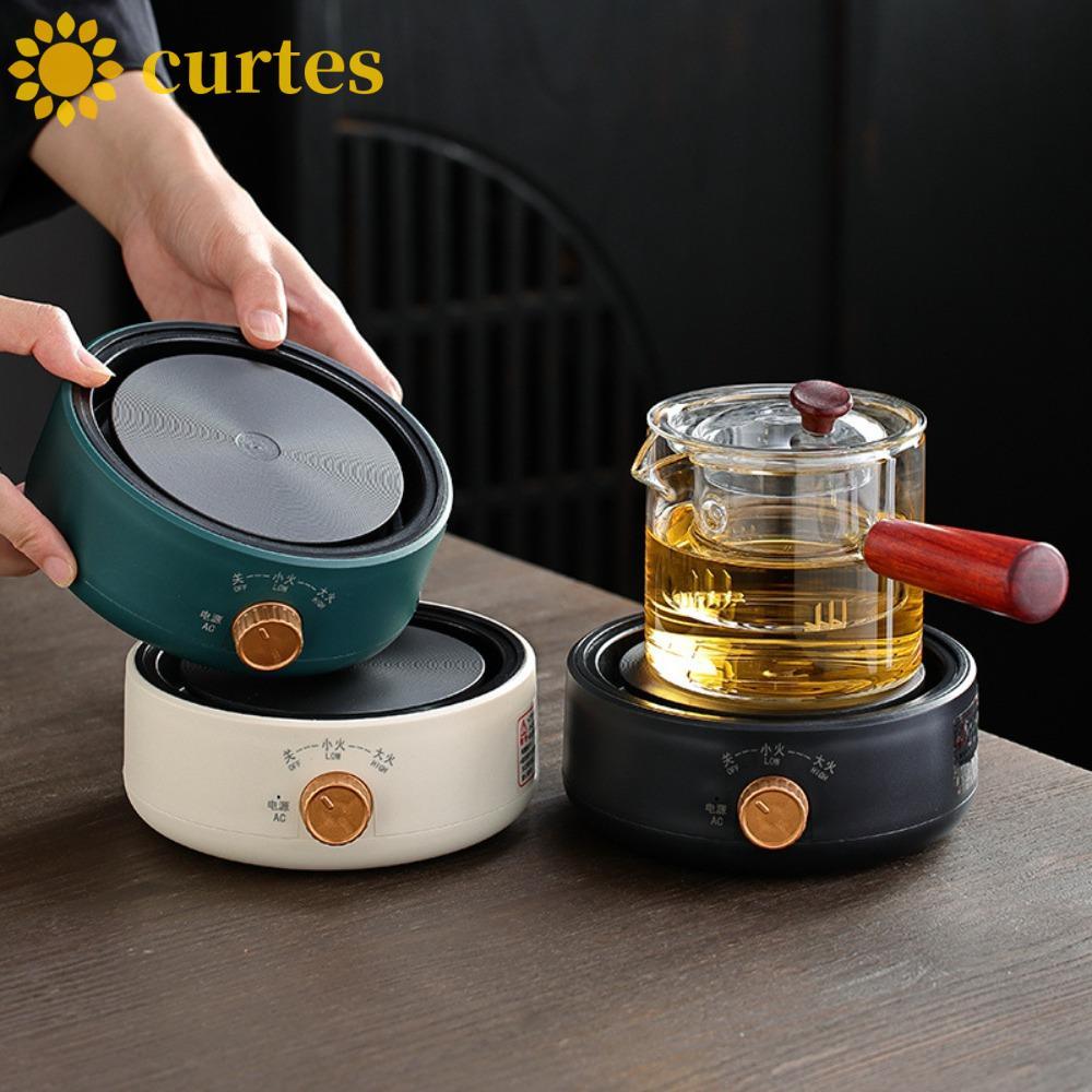 CURTES Fogão Elétrico , Aquecedor De Bule Universal Redondo , Mini Queimador De Cafeteira Silencioso Antiderrapante