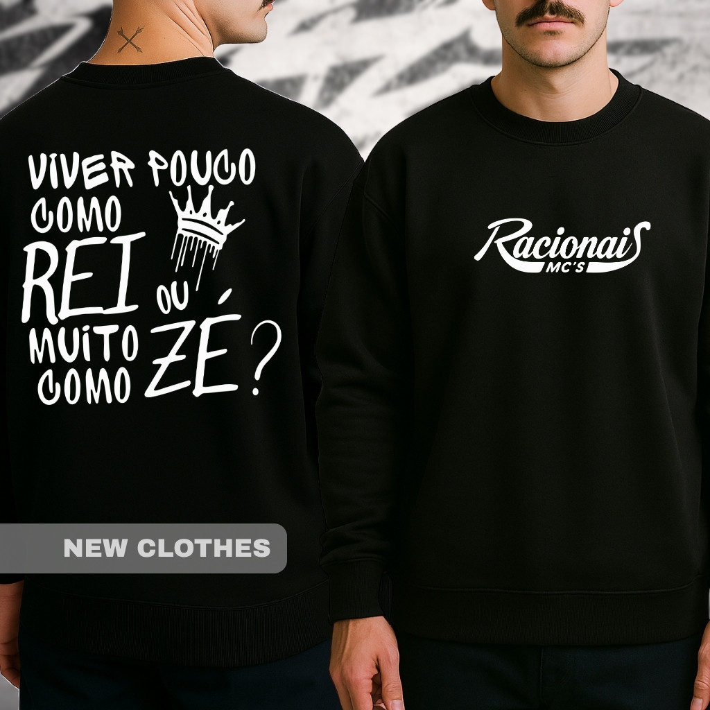 Moletom Careca Rap Nacional Racionais Vida Loka Quebrada Sobrevivendo No Inferno Hip Hop Blusa Frio Inverno Casual