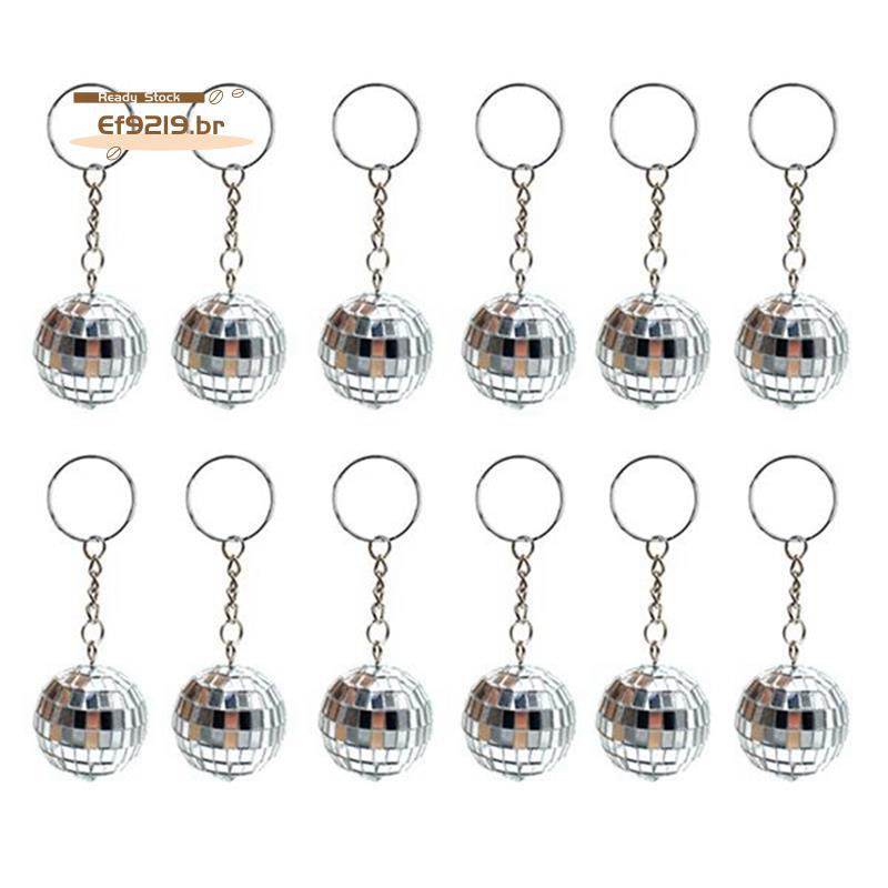[Oferta Especial E] 72 Peças Chaveiro Bola De Discoteca 70s Mini Disco Festa Para Acessórios De Dos Anos 1970