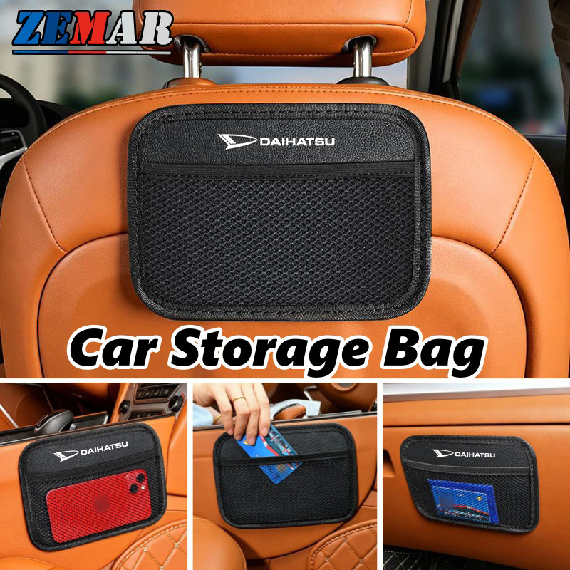 Daihatsu Bolsa De Armazenamento De Malha De Carro Adesivo Caixa Traseiro De Assento Acessórios Internos Para Mira Delta