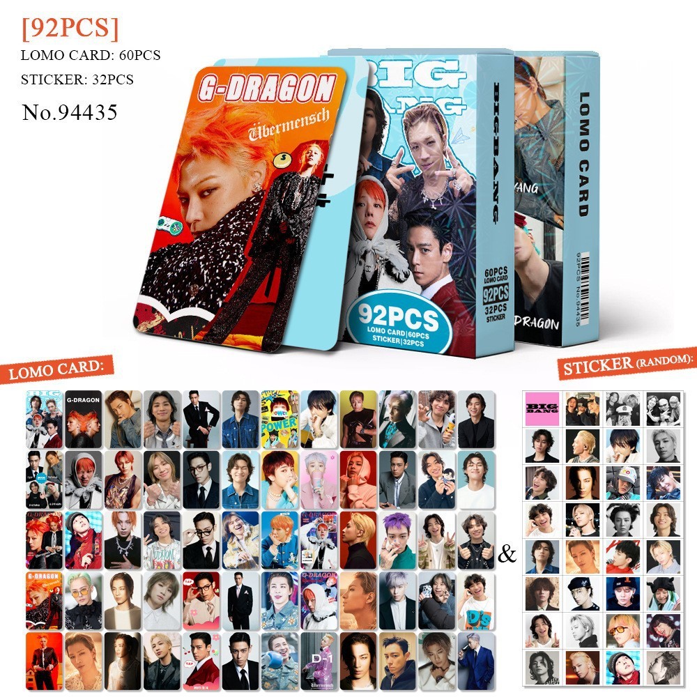 92 Zhang Kwon Ji-Dragon Hallyu Photocard BIGBANG Coleção Foto KPOP Mercadoria Cartão LOMO