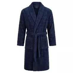 Roupão Masculino Shelter M Azul Marinho Microfibra Wolff para Banho Pós Banho Conforto Macio Inverno Relaxar Diário Casa