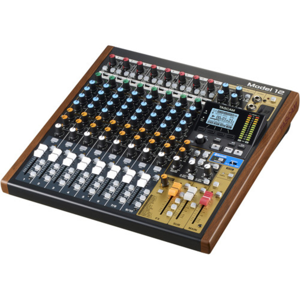 MESA DE SOM TASCAM MODEL 12 GRAVADOR E INTERFACE DE ÁUDIO