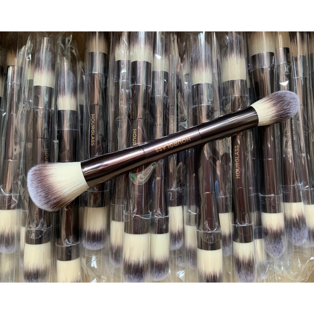 Cangzhou pincel de maquiagem ampulheta fibra cabelo dupla ponta escova fundação Blush escova Multi-cinética profissão