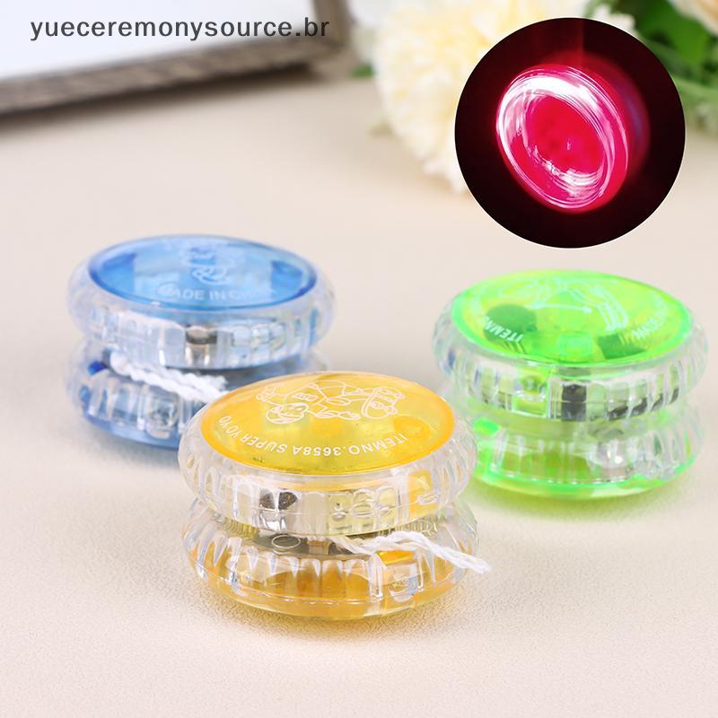 # yuece Moda Criativa Crianças Entretenimento Cérebro Jogo Clássico Mini Plástico LED Piscando Yoyo Bola Brinquedo Espor