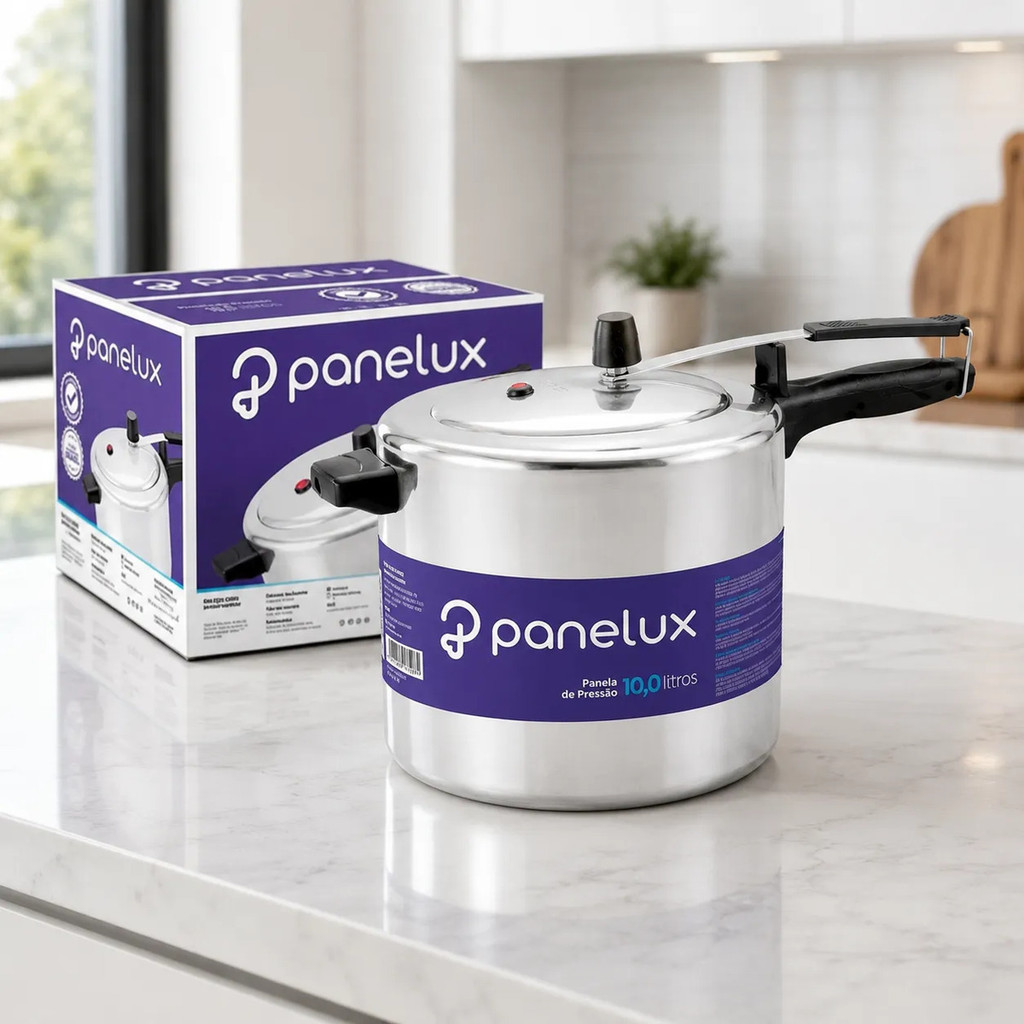 Panela Pressão Panelux Classic 10 Litros Original Para Feijão Carnes E Sopas