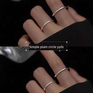 anel solitario anel de namoro Anel de aço de titânio anel de cauda meio fechado anel simples anel de casal fino simples