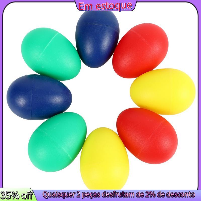 8 Pçs Brincalhão Plástico Percussão Musical Ovo Maracas Shakers Crianças Brinquedos-4 Cores Diferentes