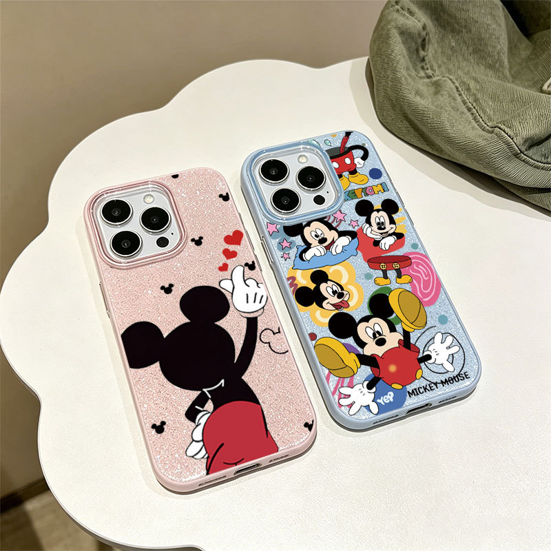 Capa Glitter Para Samsung S26 Ultra S25 S24 Plus S23 FE S22 S21 S20 A17 A07 A06 A15 A16 A56 Vista Traseira Personagem De