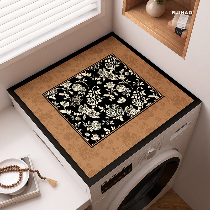 Estilo Medieval Diatom lama máquina de lavar roupa esteira tambor Anti-poeira absorvente capa esteira decorativa domésti