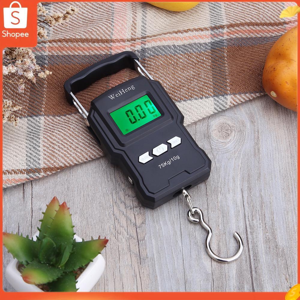 Hap Balança portátil Hap SIUKE 75Kg / 10g Retroiluminação eletrônica pesando gancho de suspensão postal de pesca