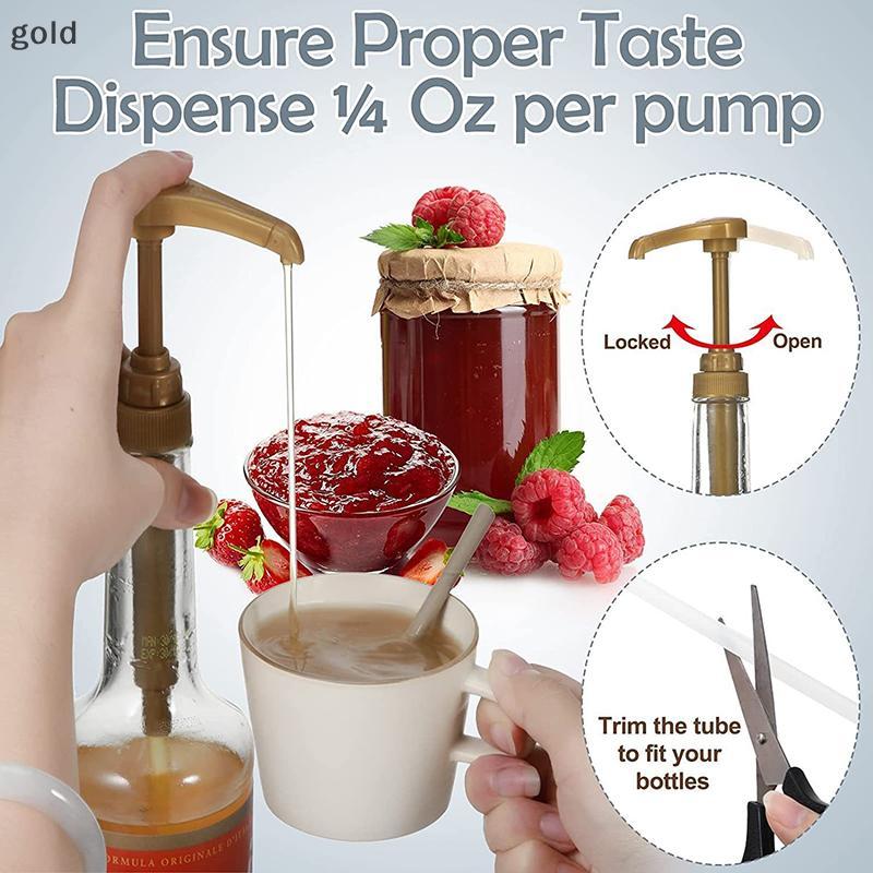 Ouro 750ml Transparente Xarope De Café Abelha Gotejamento Dispensador De Armazenamento Bomba Garrafa Espremer De Leite M