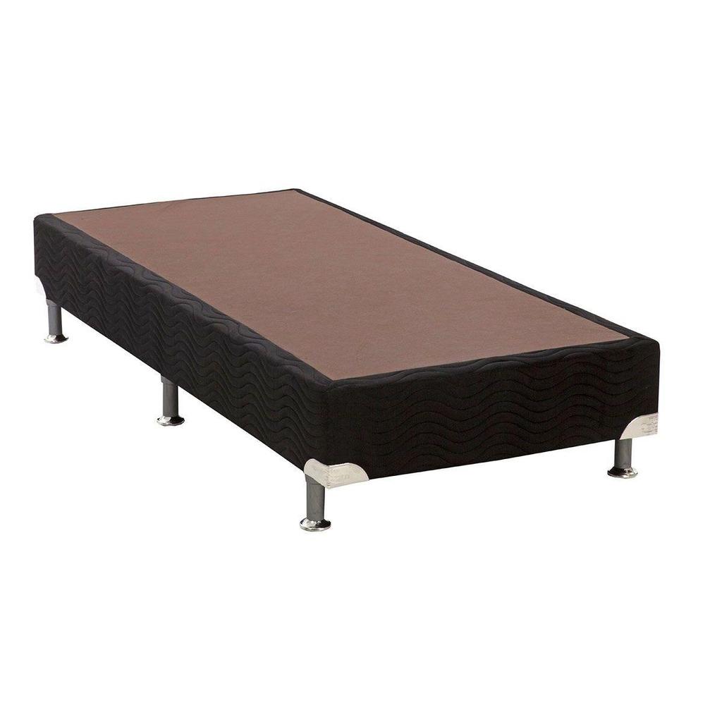 Cama Box Base Universal Solteiro Suede Nero Black (78x188x20) - Ortobom