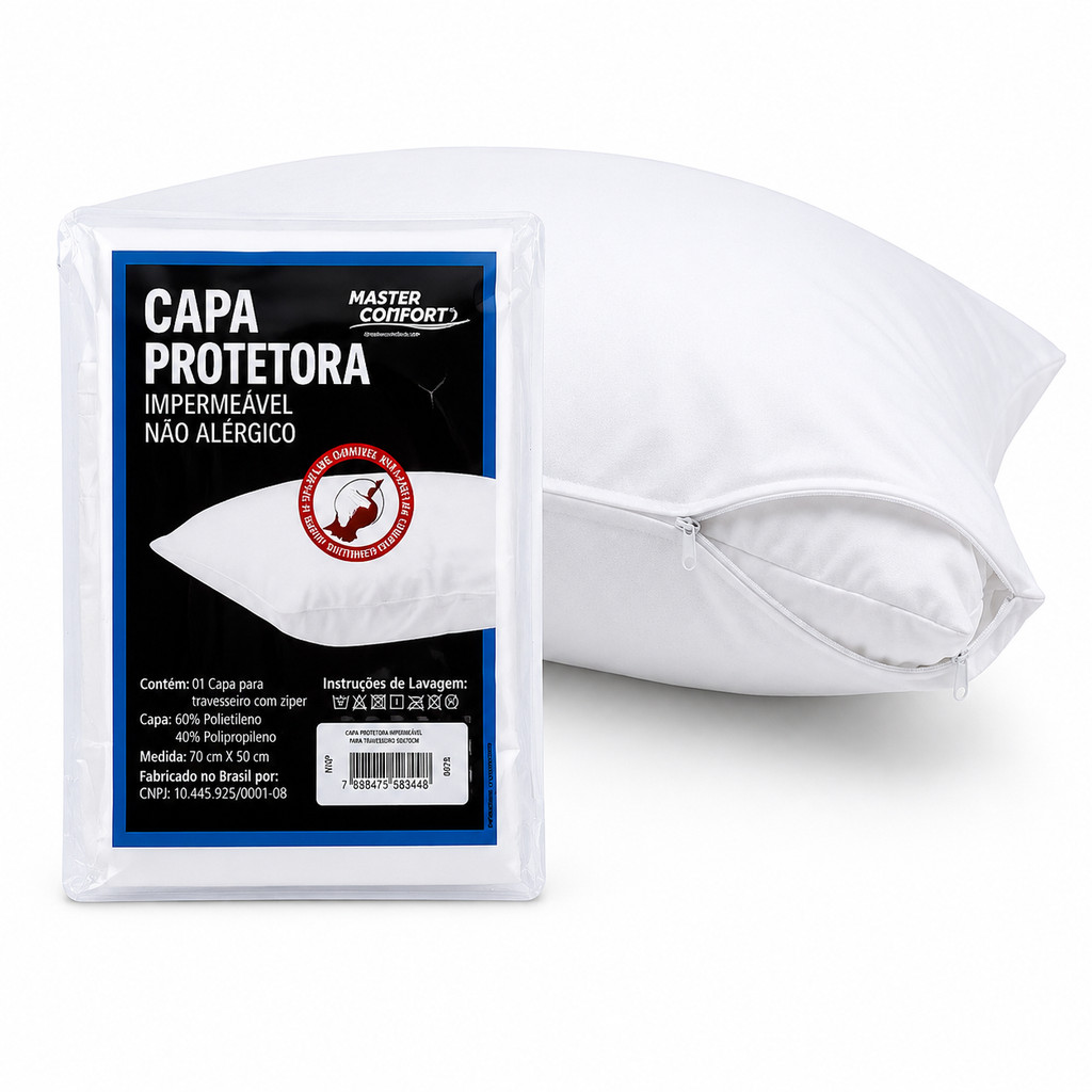 Capa Protetora Impermeável Travesseiro Fronha Antialérgica