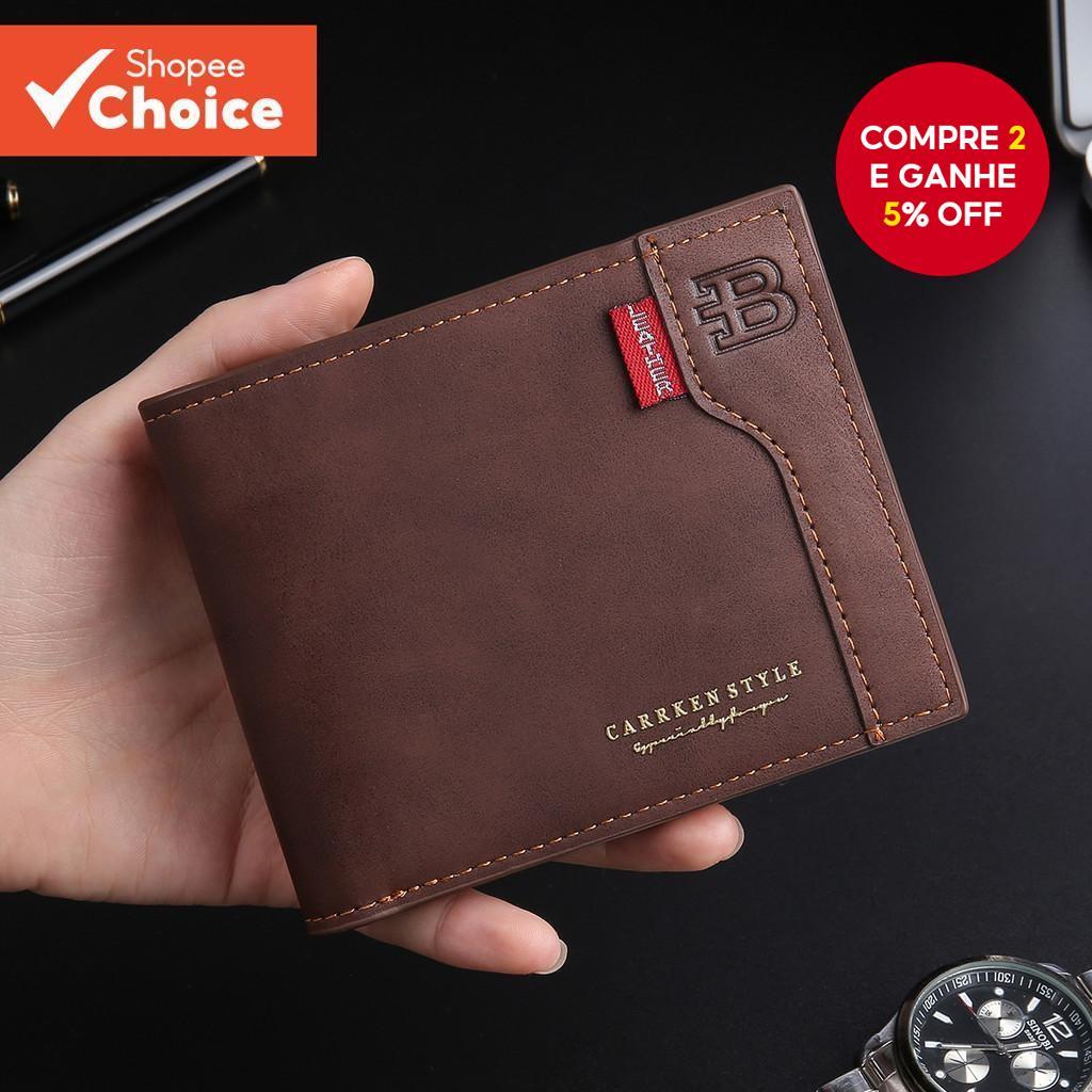 Nova Carteira Curta Moderna Masculina-Bolsa Multifuncional Vintage Colorida Para Adolescentes