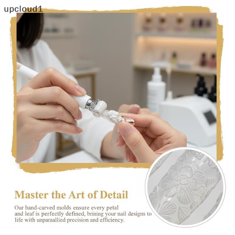 [upcloud1] Molde De Silicone Para Arte Em Unhas 3D DIY Design De Flores , Decoração De Manicure Casa E Salão De Beleza ,