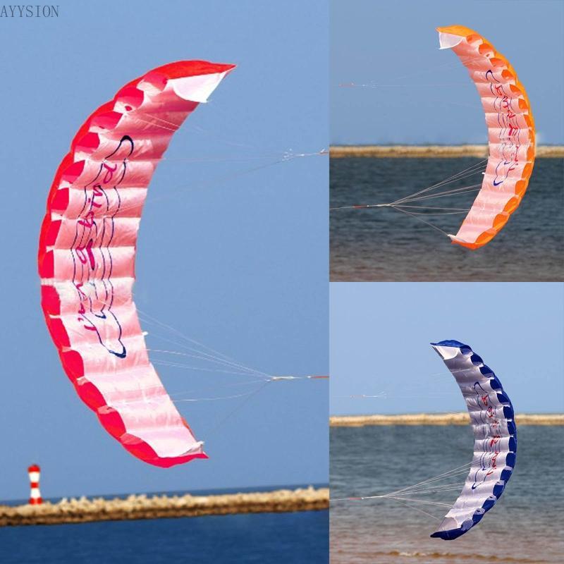 AYYS Soft Parachute Kite Stunt Para w 30m Winder Beach Yard Set Beginne