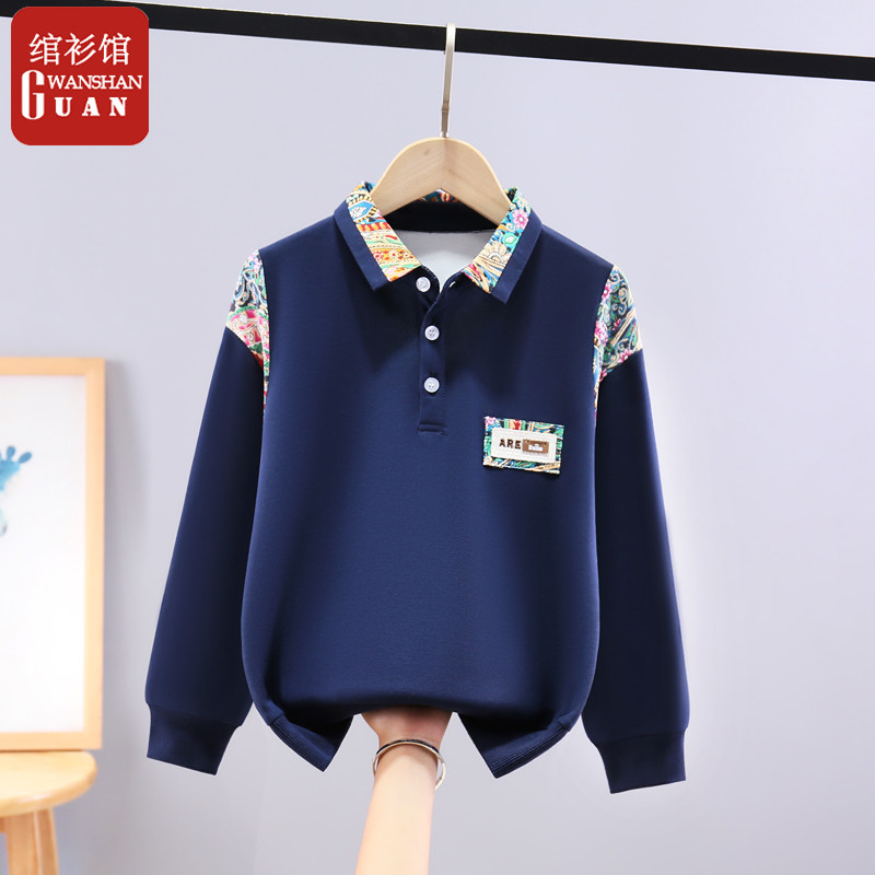 Crianças crianças meninos camisa Polo moletom 2026 novo estilo primavera topos líder camisetas de manga comprida médio g