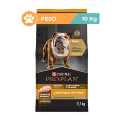 Ração Pro Plan Frango Controle Peso Cães Médios Grandes 10kg
