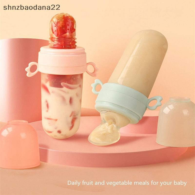 [Shnzd] Mamadeira + Mordedor Bebê Silicone Alimentação Squeeze Bottle Colher Alimentador EMKK