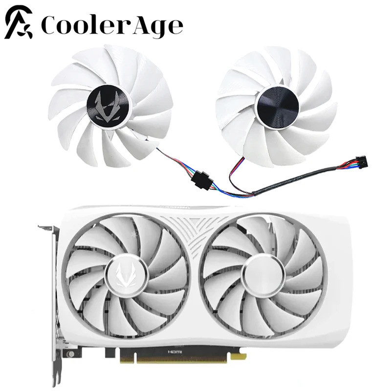 8 ​ Ventilador De Placa De Vídeo 8MM GA92S2U RTX4060 Para ZOTAC RTX 4060 8GB TWIN EDGE OC Branco Refrigeração Da Gráfica