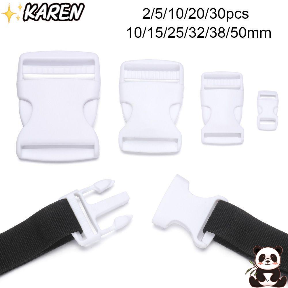 KAREN 2/5/10/20/30pcs Fivelas De Liberação Lateral Bolsa Correia De Alta Qualidade 6 Tamanhos Paracord Pulseira Bloqueio